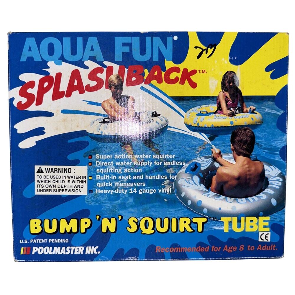 NIB 1989 Poolmaster Bump N Squirt Inflatable Pool Tube Swim Toy Float Adult Kids